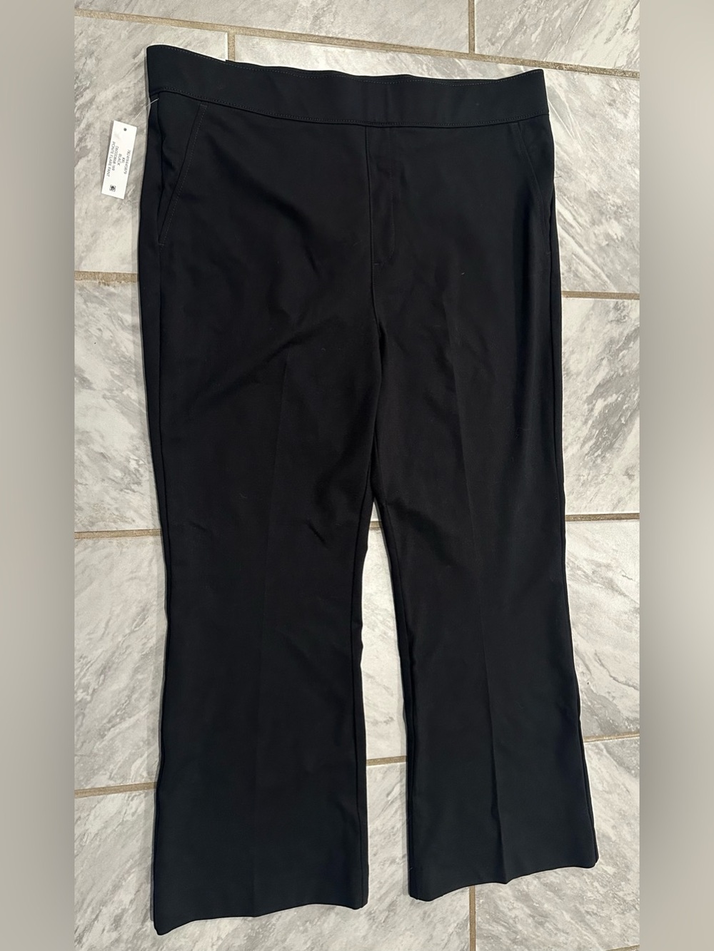 NWT Nine West Womens Black Ponte Flare Pant Size XXLarge Stretchy